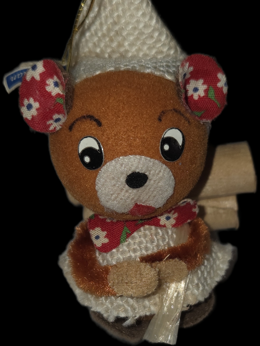 Unique Vintage Japan Bear Hauling Wood 3inch